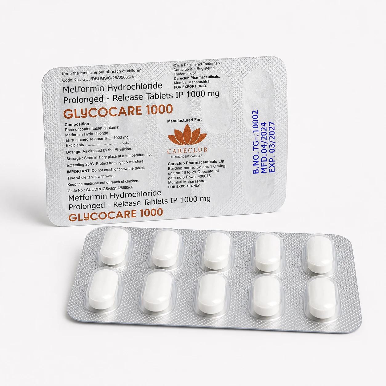 Metformin 1000mg (pharma grade)